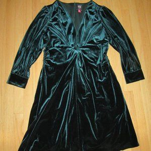 NWT VINCE CAMUTO FAUX WRAP DRESS/HUNTER GREEN/SIZE 18W!